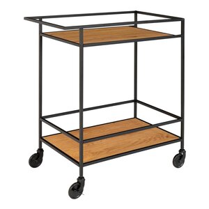 House Nordic Chariot de bar Avery 68x40x59 cm Naturel et noir