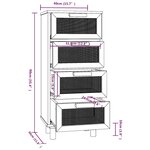 vidaXL Buffet Blanc 40x30x90 cm Bois de pin massif et rotin naturel