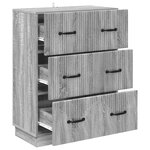 vidaXL Armoire à tiroirs Sonoma gris 66 x 34 5 x 87 cm