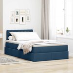 vidaXL Lit avec rangement et matelas avec matelas Bleu 120 x 200 cm
