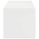 vidaXL Meuble TV mural 2 Pièces Blanc Brillant 60 x 31 x 29.5 cm
