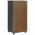 vidaXL Armoire roulante avec tiroirs MOSS gris bois de pin solide