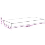 vidaXL Étagère murale flottante 4 Pièces Gris brillant 50x23x3 8 cm MDF