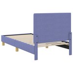 vidaXL Cadre de lit pour enfants avec tête de lit Bleu denim tissu