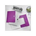Chemise WOW 3 rabats à élastique polypro 150 feuilles A4 Violet Métalisé LEITZ