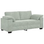 vidaXL Canapé causeuse gris clair 140 cm velours