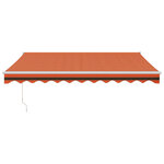 vidaXL Auvent rétractable automatique orange et marron 3 5x2 5 m