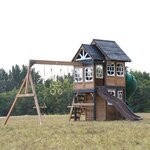 Aire de jeux - Toboggan gris et toboggan tubulaire - Noud