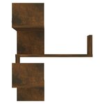 vidaXL Étagères d'angle murales 2 Pièces Chêne fumé 40x40x50 cm Bois