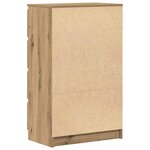 vidaXL Buffet chêne artisanal 60x35x98 5 cm bois d'ingénierie