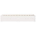 vidaXL Cadre de lit sans matelas blanc 75x190 cm bois de pin massif