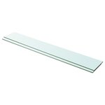 vidaXL Panneaux d'étagère 2 Pièces Verre Transparent 100 x 15 cm