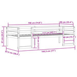 vidaXL Cadre de lit pour enfants sans matelas cire marron 90x190 cm