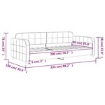 vidaXL Lit de repos sans matelas gris clair 90x200 cm velours