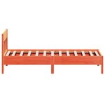 vidaXL Cadre de lit sans matelas cire marron 90x200 cm bois pin massif