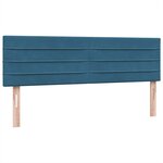 vidaXL Sommier à lattes de lit et matelas bleu foncé 160x210cm velours
