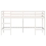 vidaXL Lit mezzanine enfants échelle blanc 80x200 cm bois pin massif