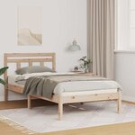 vidaXL Cadre de lit Marron Bois massif en pin