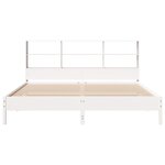 vidaXL Lit bibliothèque sans matelas blanc 180x200 cm bois pin massif