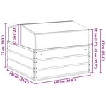vidaXL Jardinière Vert Pastel 100 x 100 x 77 cm Acier galvanisé