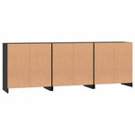 vidaXL Buffet 3 Pièces Chêne noir 70 x 41 x 75 cm Bois d'ingénierie