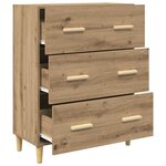 vidaXL Buffet chêne artisanal 34 x 69.5 x 90 cm Bois d'ingénierie