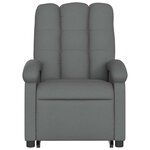 vidaXL Fauteuil inclinable de massage électrique Gris foncé Tissu