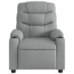 vidaXL Fauteuil inclinable Gris clair Tissu