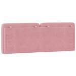 vidaXL Coussin de tête de lit rose 140 cm velours