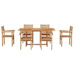 vidaXL Ensemble de salle à manger pour jardin 7 Pièces Marron