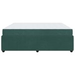 vidaXL Cadre de lit avec matelas Vert foncé 180 x 200 cm tissu