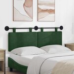 vidaXL Tête de lit suspendue Vert Jungle Tissu en velours côtelé