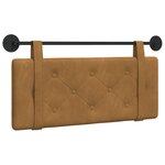 vidaXL Tête de lit suspendue Marron Velours