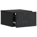 vidaXL Table d'appoint murale 2 Pièces Noir 34 5 x 33 x 20 cm