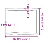 vidaXL Dessus de table bois massif traité bordure assortie