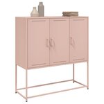 vidaXL Buffet haut rose 100 5x39x107 cm acier