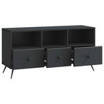 vidaXL Meuble TV avec tiroir Noir 102 x 34 5 x 50 cm Bois d'ingénierie