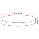vidaXL Dessus de table rond Ø40x4 cm bois massif d'acacia
