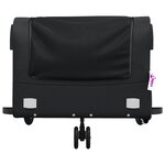vidaXL Remorque de vélo noir 45 kg fer