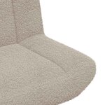 vidaXL Chaise pivotante Gris clair 63 x 75 x 76 cm Peau de mouton