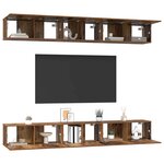 vidaXL Ensemble meuble TV 6 Pièces Bois Ancien Bois d'ingénierie