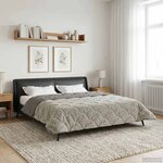 vidaXL Duvet d'été simple Matelassé Gris clair 220 x 240 cm