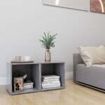 vidaXL Meubles TV 2 Pièces gris béton 37x35x37 cm bois d’ingénierie