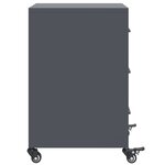 vidaXL Table de chevet anthracite 36x39x59 cm acier