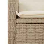 vidaXL Ensemble à manger de jardin coussins 4 Pièces beige résine tressée