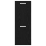 vidaXL Meuble de Salle de Bain avec porte Chêne noir 30 x 30 x 80 cm