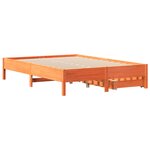 vidaXL Cadre de lit sans matelas cire marron 120x200cm bois pin massif