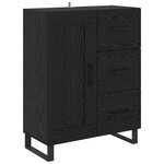vidaXL Buffet Chêne noir 69 5 x 34 x 90 cm Bois d'ingénierie et fer