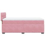 vidaXL Sommier à lattes de lit avec matelas Rose 100x200 cm Velours