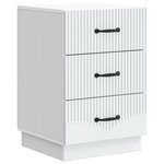 vidaXL Cabinet de chevet Blanc 43 x 41 x 63 5 cm Bois d'ingénierie